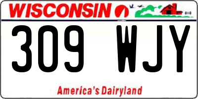 WI license plate 309WJY