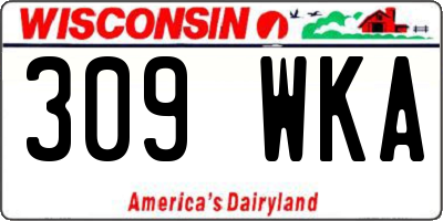 WI license plate 309WKA