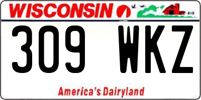 WI license plate 309WKZ