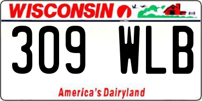 WI license plate 309WLB