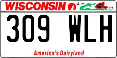 WI license plate 309WLH