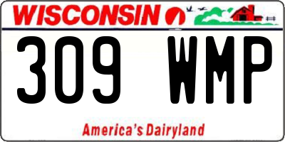 WI license plate 309WMP