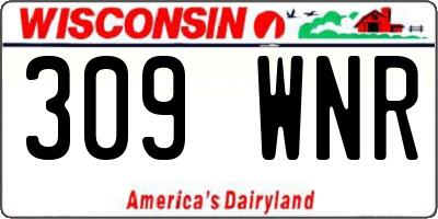 WI license plate 309WNR