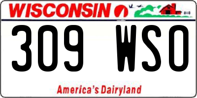 WI license plate 309WSO