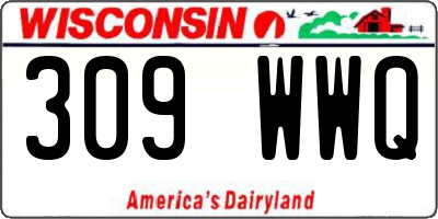 WI license plate 309WWQ