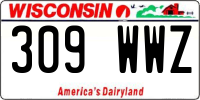 WI license plate 309WWZ