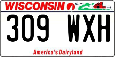 WI license plate 309WXH