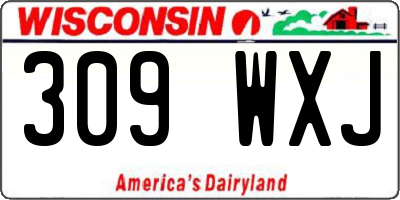 WI license plate 309WXJ
