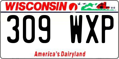 WI license plate 309WXP