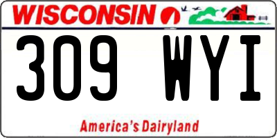 WI license plate 309WYI