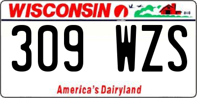 WI license plate 309WZS