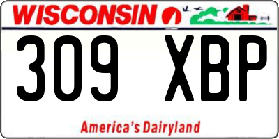 WI license plate 309XBP