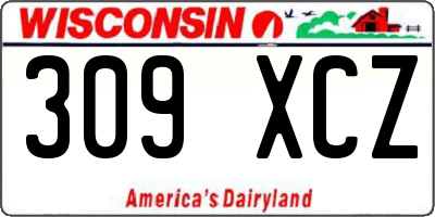 WI license plate 309XCZ