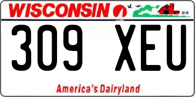 WI license plate 309XEU