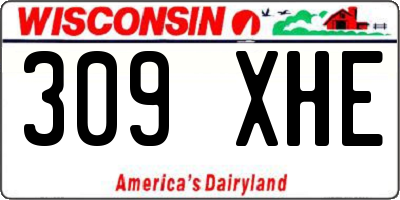 WI license plate 309XHE