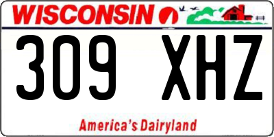 WI license plate 309XHZ
