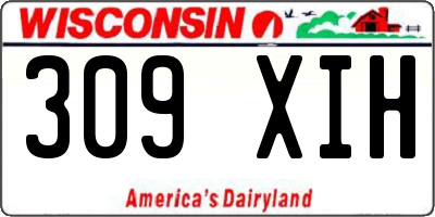 WI license plate 309XIH