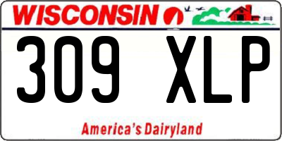 WI license plate 309XLP
