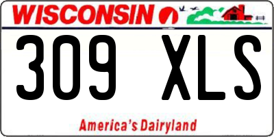 WI license plate 309XLS