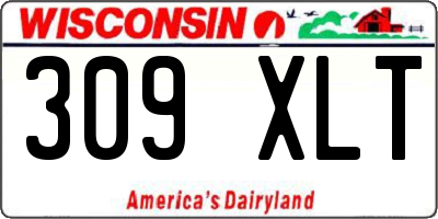 WI license plate 309XLT