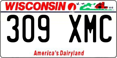 WI license plate 309XMC