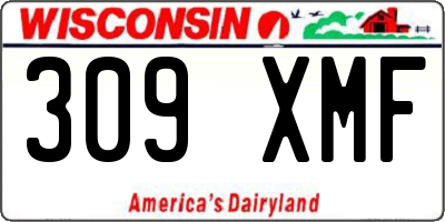 WI license plate 309XMF