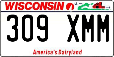 WI license plate 309XMM