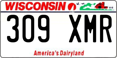 WI license plate 309XMR