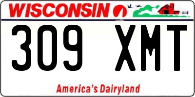 WI license plate 309XMT