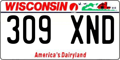 WI license plate 309XND