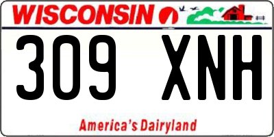 WI license plate 309XNH
