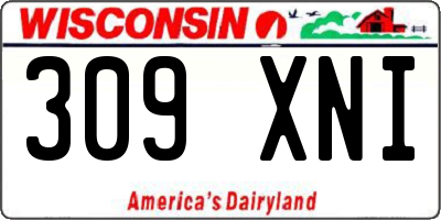 WI license plate 309XNI