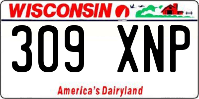 WI license plate 309XNP