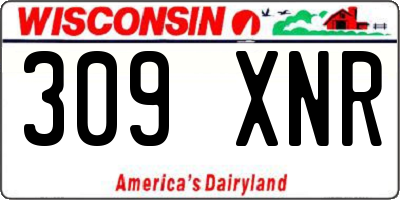 WI license plate 309XNR