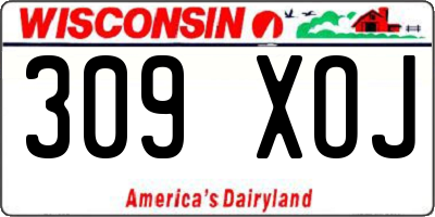 WI license plate 309XOJ