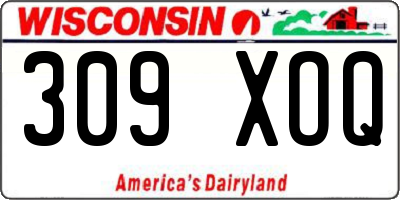 WI license plate 309XOQ