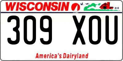 WI license plate 309XOU