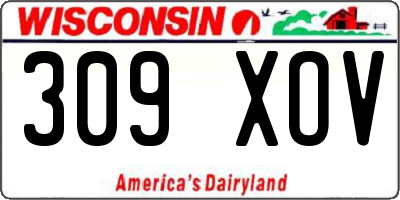 WI license plate 309XOV