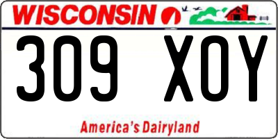 WI license plate 309XOY