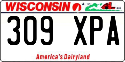 WI license plate 309XPA