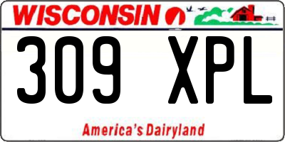 WI license plate 309XPL