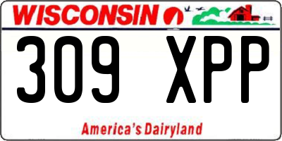 WI license plate 309XPP