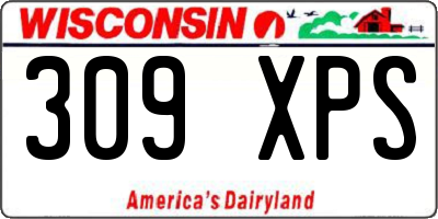 WI license plate 309XPS