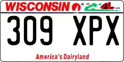 WI license plate 309XPX