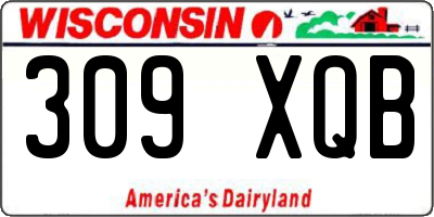 WI license plate 309XQB