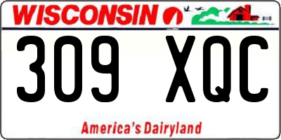 WI license plate 309XQC