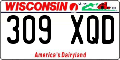 WI license plate 309XQD