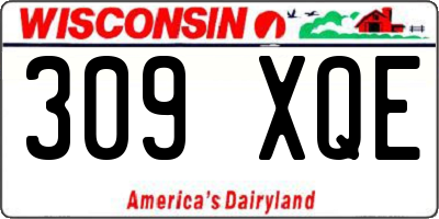 WI license plate 309XQE