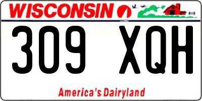 WI license plate 309XQH
