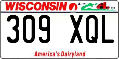 WI license plate 309XQL